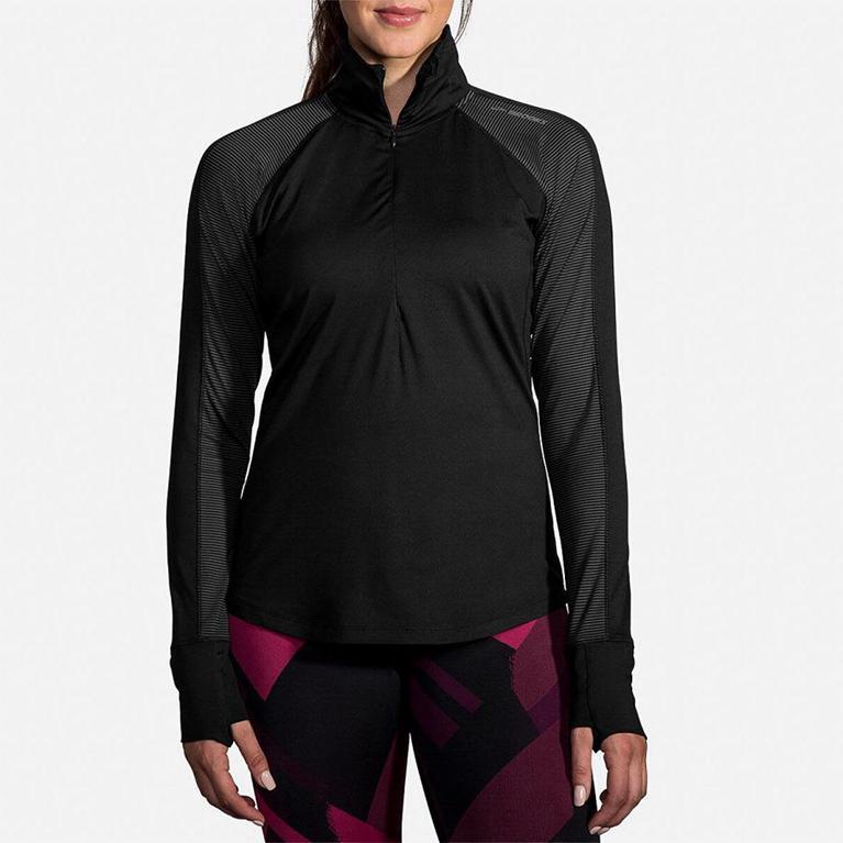 Brooks Dash Half Zip Women's Running Jackets - Grey (32195-HDUO)